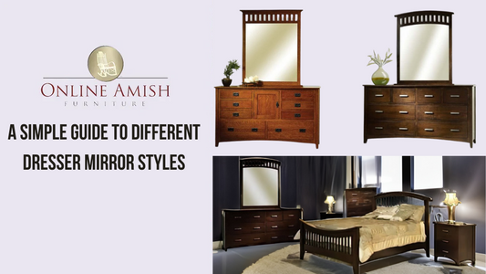 Modern and traditional dresser mirrors in bedroom settings