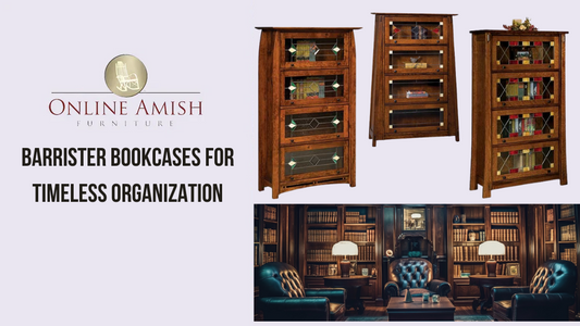 Barrister bookcase with glass doors for elegant storage