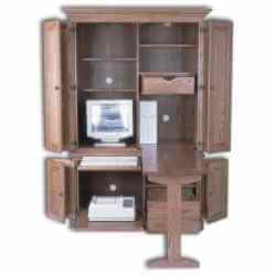 Amish Handcrafted Petite Mt. Eaton-Bunker Hill Computer Armoire USA!