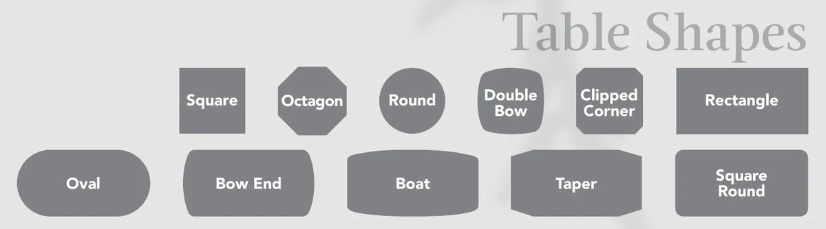 Table top shape options