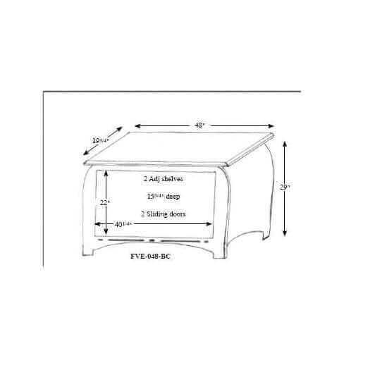 Amish USA Made Handcrafted Boulder Creek 2-Door Media Stand sold by Online Amish Furniture LLC
