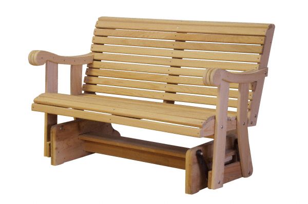 Amish USA Made Handcrafted Cypress Grandpa Glider sold by Online Amish Furniture LLC
