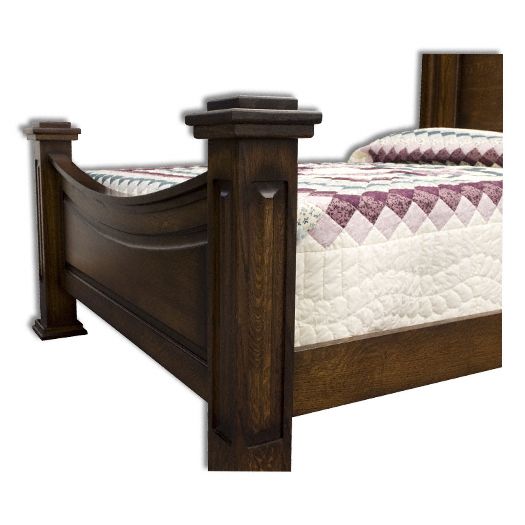 Lexington Shaker Bed in natural oak finish