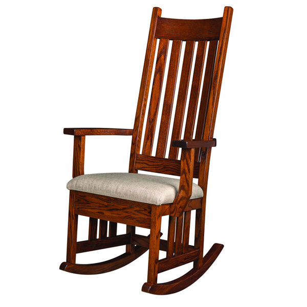 Amish USA Made Handcrafted Harrisburg Mission Rocker sold by Online Amish Furniture LLC