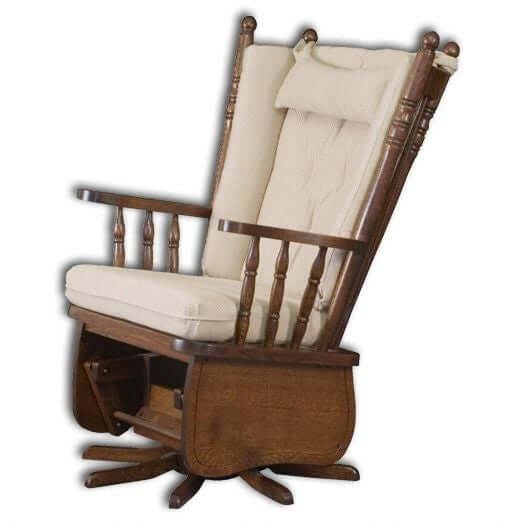 Amish USA Made Handcrafted 4-Post High Back Swivel Glider sold by Online Amish Furniture LLC