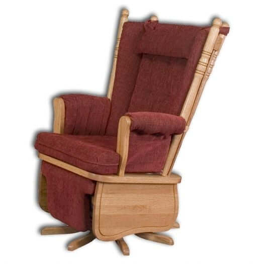 Amish USA Made Handcrafted 4-Post High Back Swivel Glider sold by Online Amish Furniture LLC