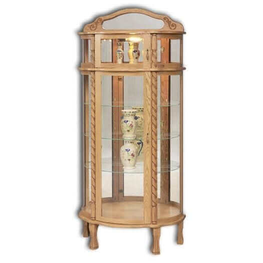 Amish USA Made Handcrafted Bonnet Top Curio sold by Online Amish Furniture LLC