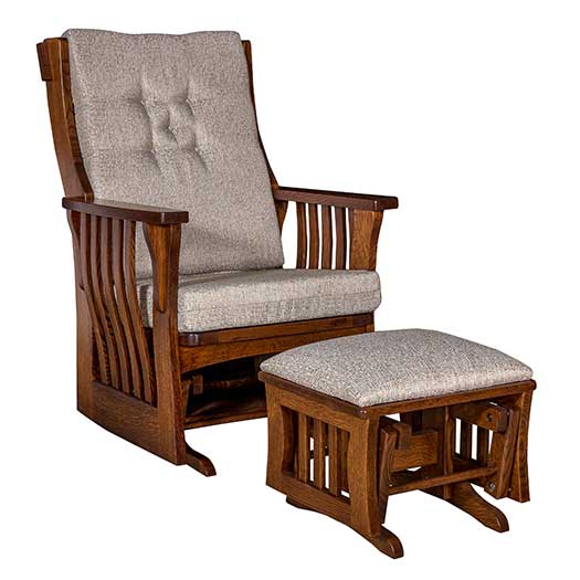 Amish USA Made Handcrafted Sebana Slat Glider sold by Online Amish Furniture LLC