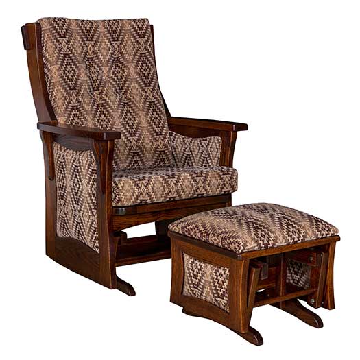 Amish USA Made Handcrafted Sebana Inlay Regular Glide sold by Online Amish Furniture LLC