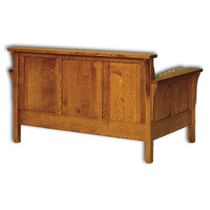 Amish USA Made Handcrafted High Back Panel Loveseat sold by Online Amish Furniture LLC