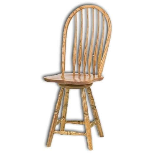 Amish USA Made Handcrafted Bent Feather Bar Stool sold by Online Amish Furniture LLC