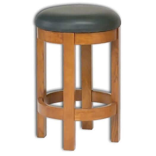 Amish USA Made Handcrafted Barrel Bar Stool sold by Online Amish Furniture LLC