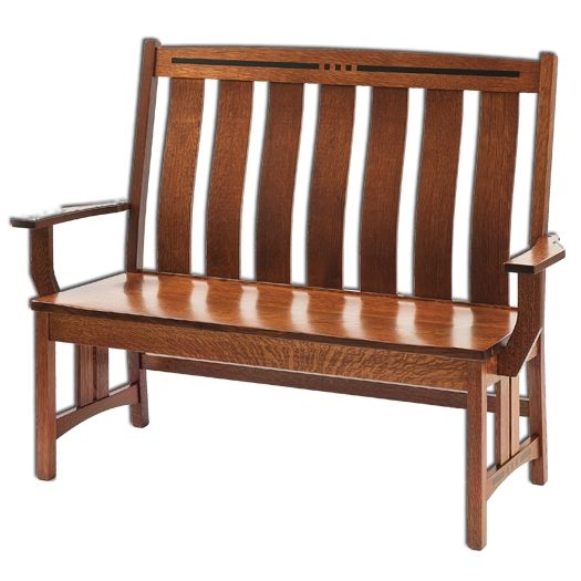 Amish USA Made Handcrafted Colebrook Bench sold by Online Amish Furniture LLC