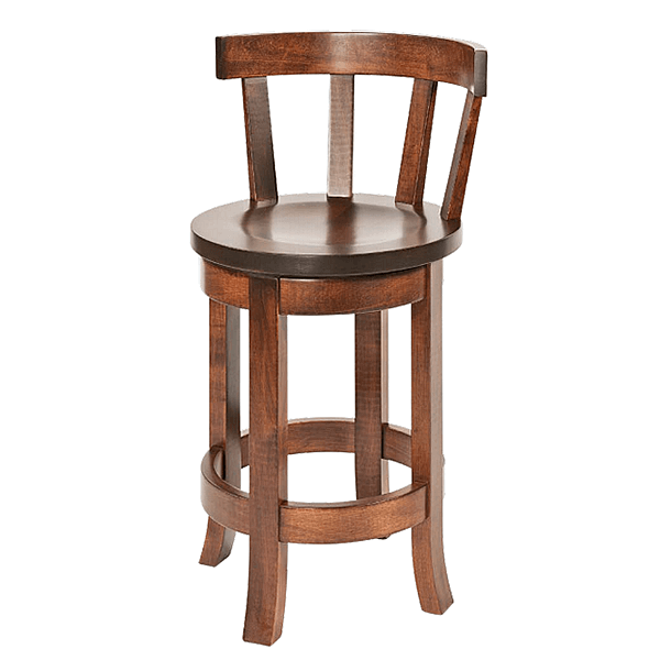 Amish USA Made Handcrafted Belmont Bar Stool w-Meribeth Top sold by Online Amish Furniture LLC