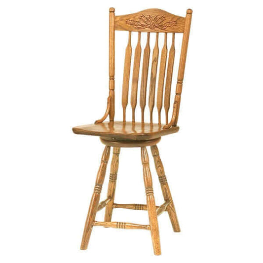 Amish USA Made Handcrafted Bent Paddle Post Bar Stool sold by Online Amish Furniture LLC