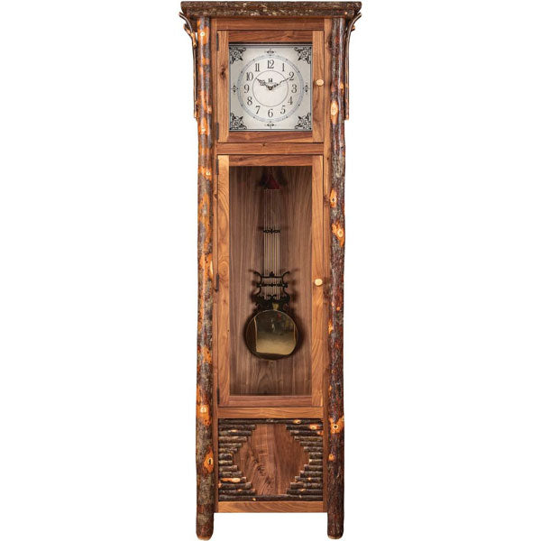 Rustic Hickory Old Country Grandfather Clock