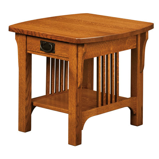 Craftsman Mission End Table with rich finish and bold design