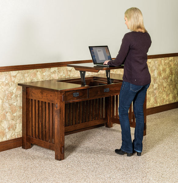 Handcrafted Wooden Craftsman Desk – Classic Home Office Furniture