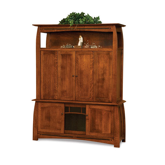 Boulder Creek 3-Door, 2-Piece Cabinet w/Bi-Fold Pocket Doors on TV area
