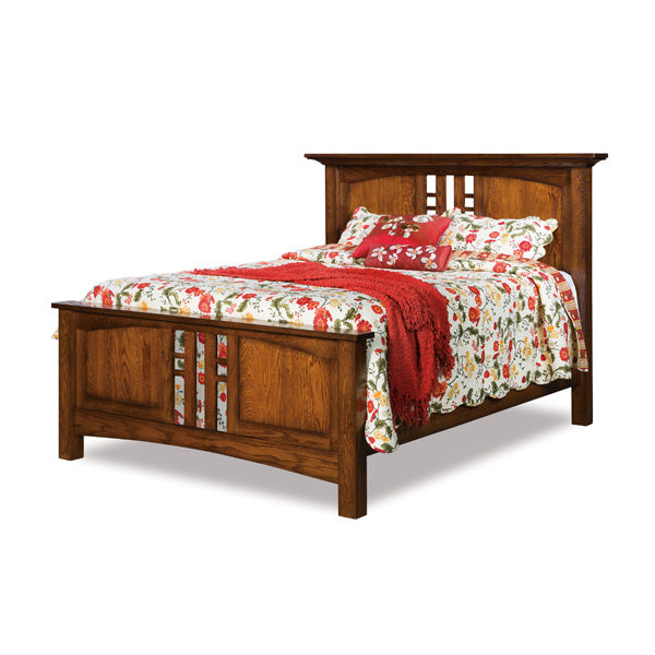 Amish USA Made Handcrafted Kascade Mission Bed sold by Online Amish Furniture LLC