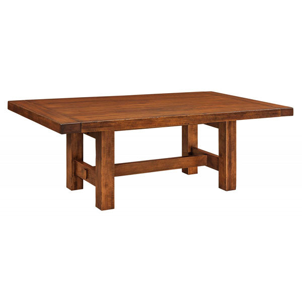 Amish USA Made Handcrafted Wellington Trestle Table sold by Online Amish Furniture LLC