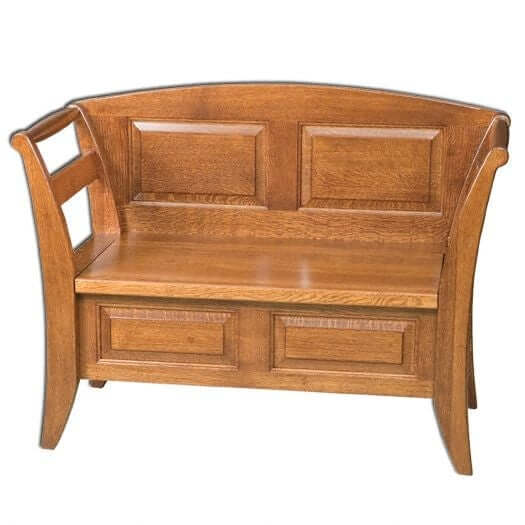 Amish USA Made Handcrafted Arlington Storage Bench sold by Online Amish Furniture LLC