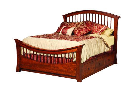 Amish USA Made Handcrafted Rainbow Platform Bed sold by Online Amish Furniture LLC