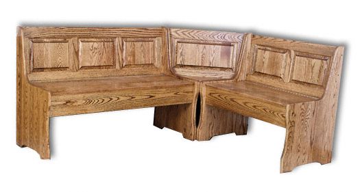 Amish USA Made Handcrafted Traditional 5-Piece Corner Nook sold by Online Amish Furniture LLC