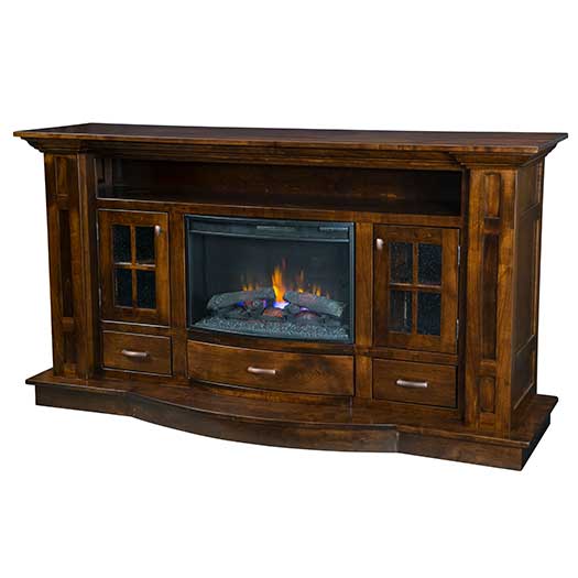 Amish USA Made Handcrafted Delgado Fireplace sold by Online Amish Furniture LLC