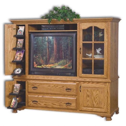 Amish USA Made Handcrafted Heritage 2-Piece Entertainment Center with Media Storage sold by Online Amish Furniture LLC