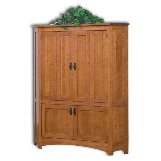 Amish USA Made Handcrafted Mission Corner Entertainment Center sold by Online Amish Furniture LLC