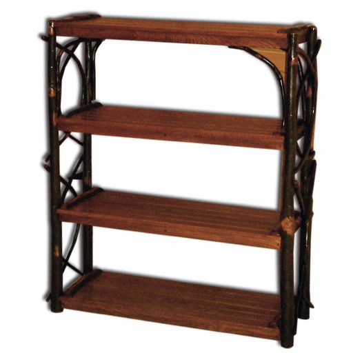 Amish USA Made Handcrafted Rustic Hickory Book Shelves sold by Online Amish Furniture LLC