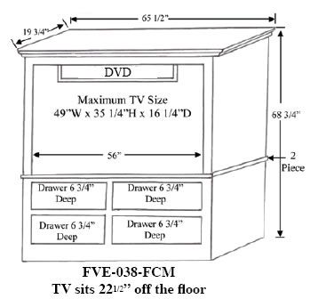 Amish USA Made Handcrafted Contemporary Mission 2-Piece Cabinet sold by Online Amish Furniture LLC