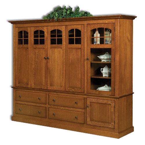 Amish USA Made Handcrafted Contemporary Mission Media Cabinet With Stereo Cabinet sold by Online Amish Furniture LLC