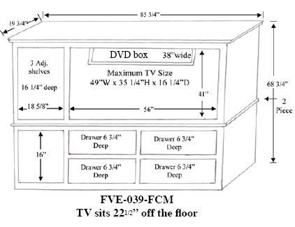 Amish USA Made Handcrafted Contemporary Mission Media Cabinet With Stereo Cabinet sold by Online Amish Furniture LLC