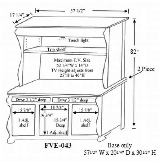 Amish USA Made Handcrafted Old Classic Sleigh 3-Door 2-Drawer Media Stand sold by Online Amish Furniture LLC