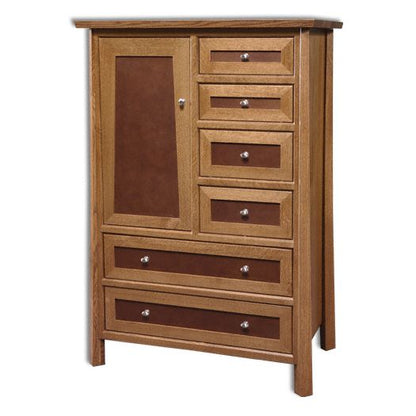 Amish USA Made Handcrafted Vancoover Double Armoire Mule Chest sold by Online Amish Furniture LLC