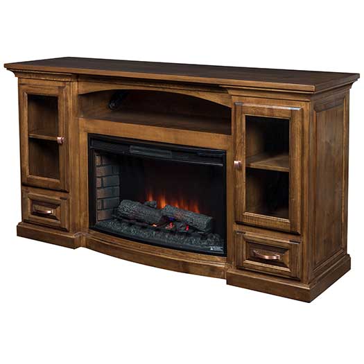 Amish USA Made Handcrafted Grinnel Fireplace sold by Online Amish Furniture LLC