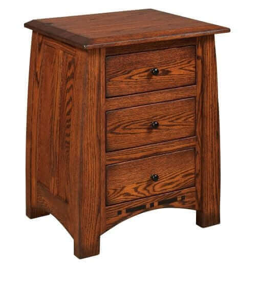 Amish USA Made Handcrafted Boulder Creek 3 Drawer Nightstands