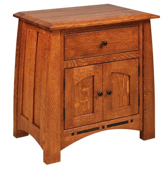 Amish USA Made Handcrafted Boulder Creek Nightstands With Doors sold by Online Amish Furniture LLC