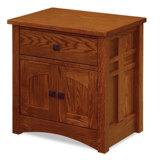 Amish USA Made Handcrafted Kascade 1 Drawer 2 Door Nightstand sold by Online Amish Furniture LLC