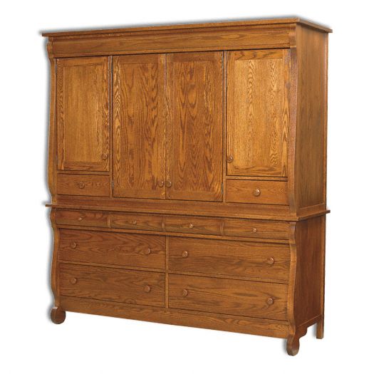 Amish USA Made Handcrafted Old Classic Sleigh Deluxe Mule Chest sold by Online Amish Furniture LLC