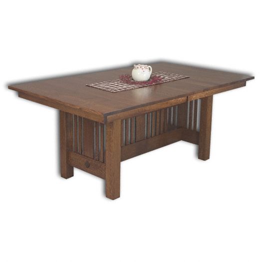 Amish USA Made Handcrafted Kingsbury Trestle Table - Pub Table sold by Online Amish Furniture LLC