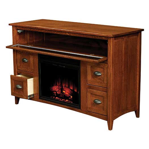 Amish USA Made Handcrafted Monroe Fireplace sold by Online Amish Furniture LLC