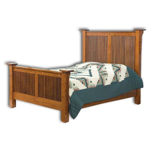 Amish USA Made Handcrafted Royal Mission Bed sold by Online Amish Furniture LLC
