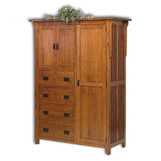 Amish USA Made Handcrafted Royal Mission Chifferobe sold by Online Amish Furniture LLC