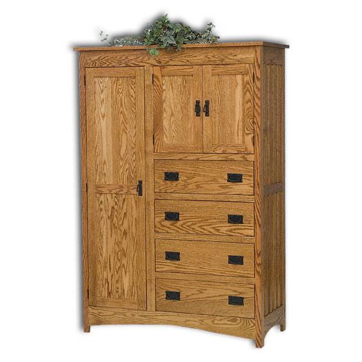 Amish USA Made Handcrafted Mission Chifferobe sold by Online Amish Furniture LLC