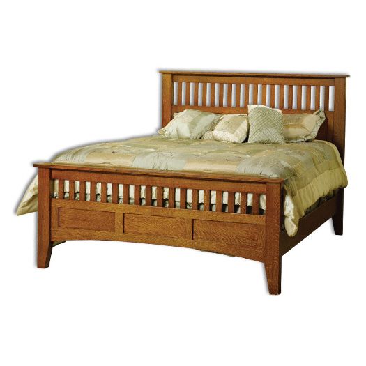 Amish USA Made Handcrafted Mission Antique Bed sold by Online Amish Furniture LLC