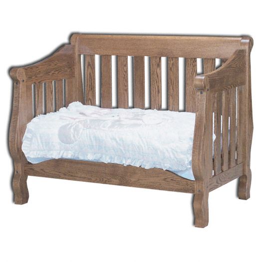 Amish USA Made Handcrafted Sleigh Conversion Crib sold by Online Amish Furniture LLC