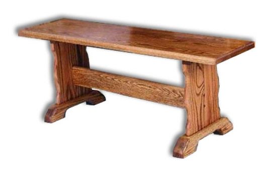 Amish USA Made Handcrafted Trestle Bench sold by Online Amish Furniture LLC